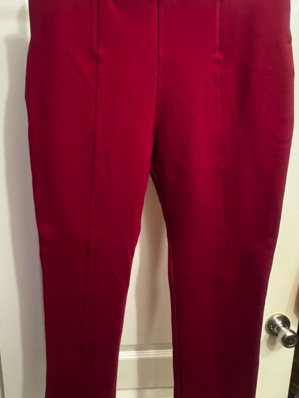 Women's Maroon Slim-Leg Pants